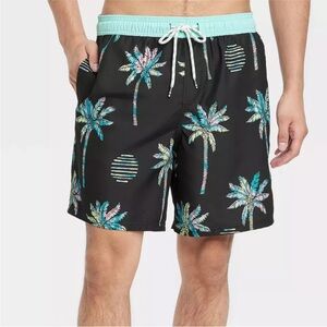 Men’s Board Swim Shorts Trunks Swim wear Tropical NWTS SPF 50 Large